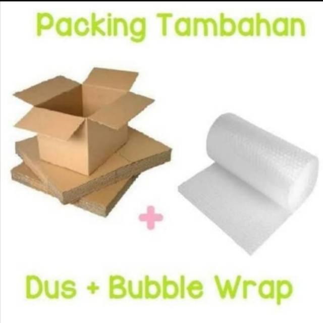 Kardus + Bubble wrap tambahan kotak dus PACKINGAN + kemasan Bubble