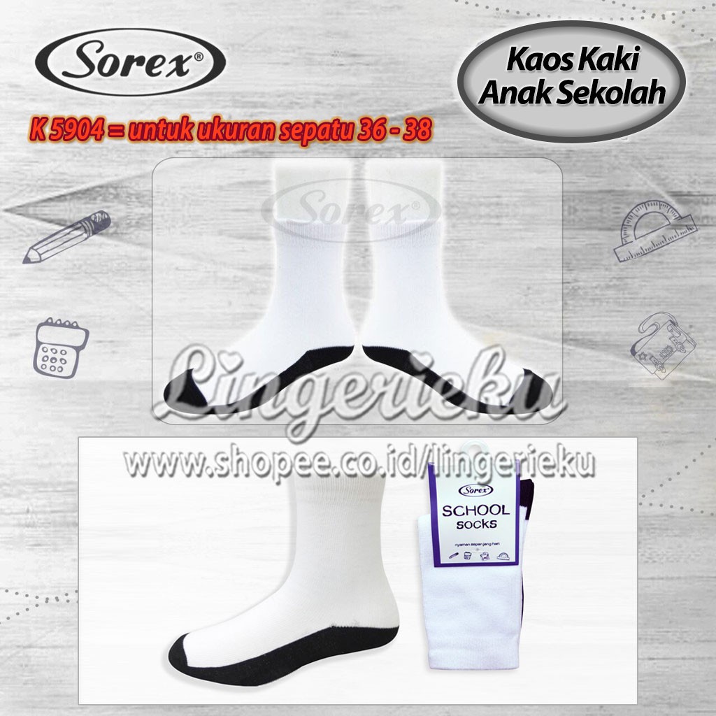 K 5904 Grosir Ecer Kaos Kaki Anak Sekolah Sorex