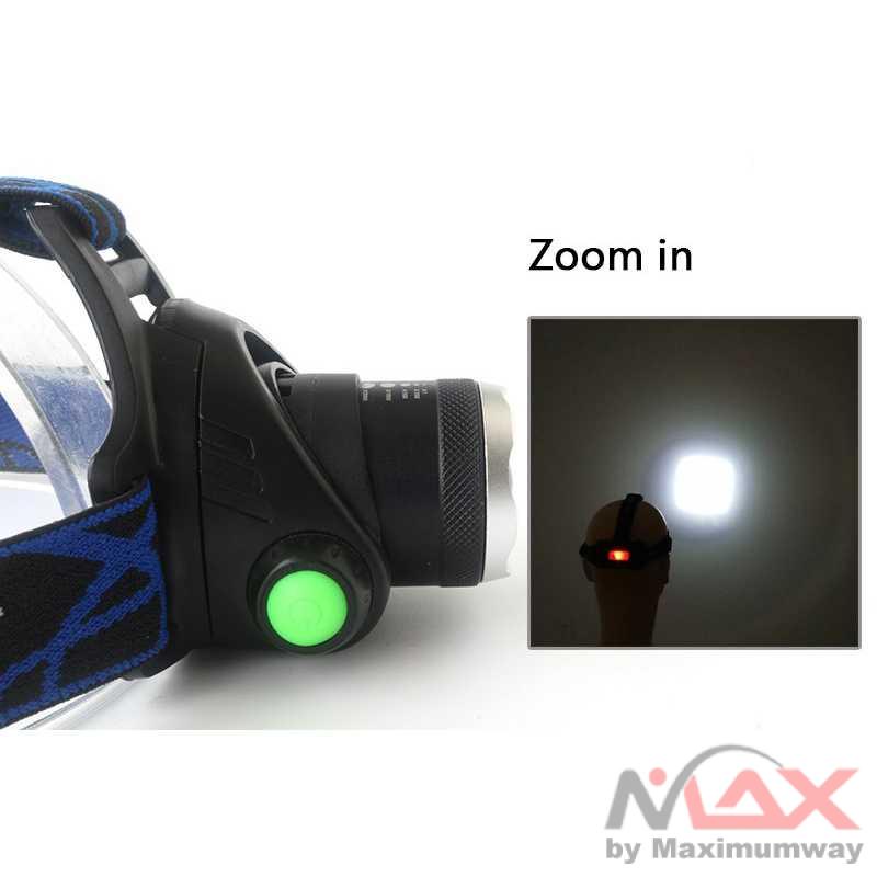 Senter paket + charger High Power Headlamp LED Cree XML Swat Police Light Zoom Outdoor Murah Bagus