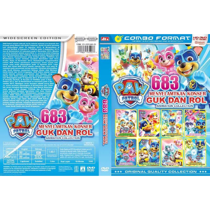 Dvd Paw Patrol 683 Menyelamatkan Konser Gus dan Rol