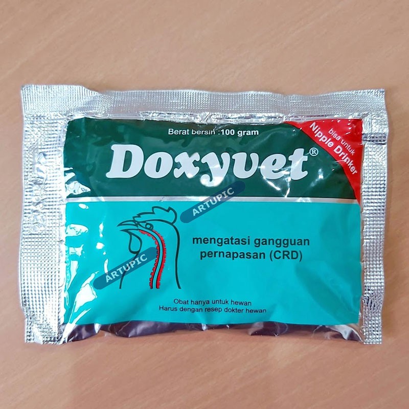 Doxyvet 100 gram Obat ayam burung ngorok CRD flu infeksi cekrek pernafasan antibiotik