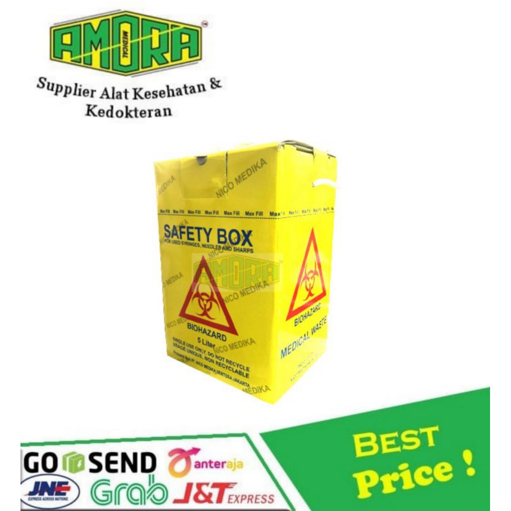 Safety Box Medis 5 Liter / Tempat Sampah Medis