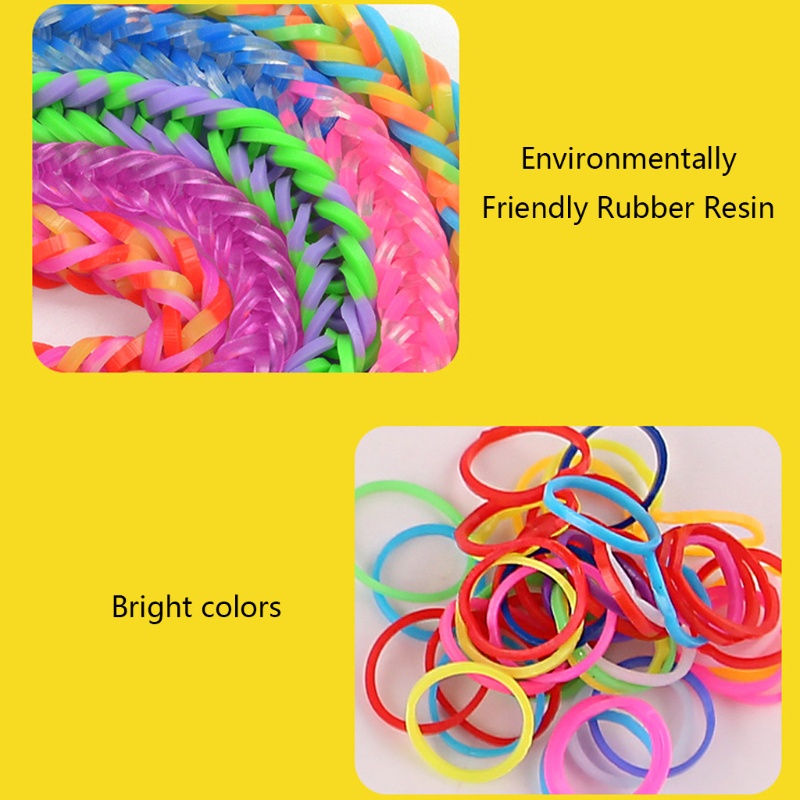 Mary 480Pcs/15kisi DIY Tenun Tangan Pelangi Karet Gelang Anak-Anak Loom Hadiah