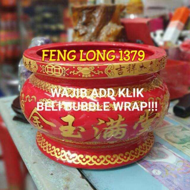 Sale Hiolo (tempat Hio/dupa) Cao Cai Jin Bao Jin Yu Man Tang Yuan Bao  Keramik 8" ZnObzoU1NkYDG