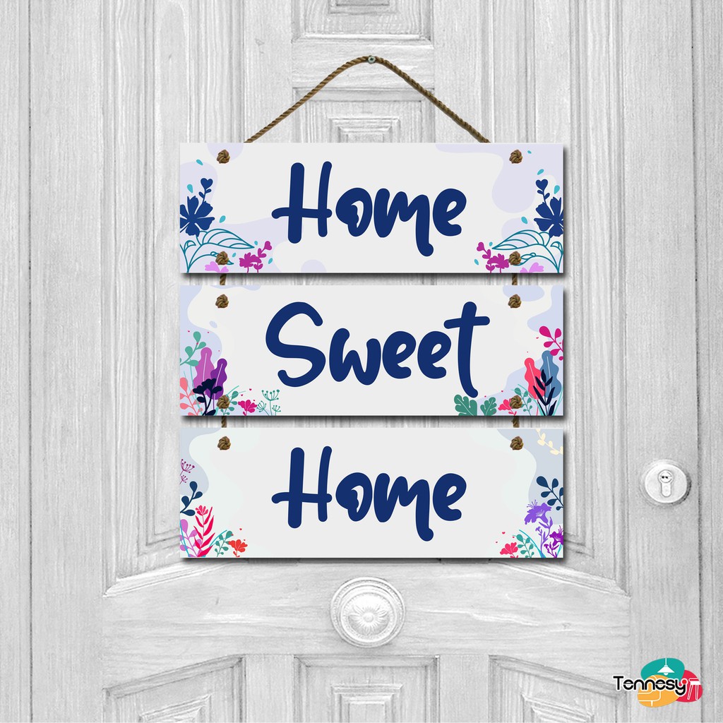 HIASAN DINDING SUSUN HOME SWEET HOME  PAJANGAN KAYU DEKORASI DINDING RUMAH 1 SET