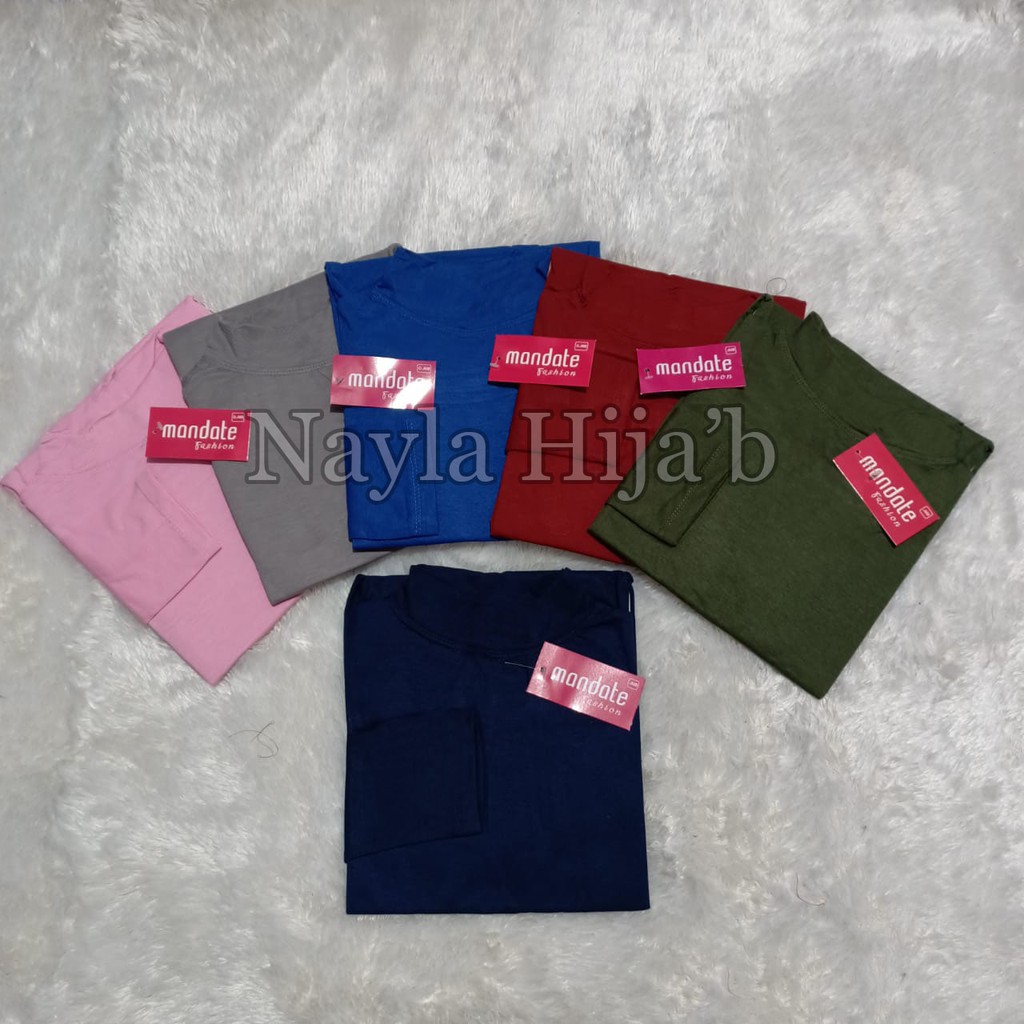 Baju Manset Mandate Kerah Size L,XL Manset Baju Kaos Mandate Pakai Kerah Termurah Nayla Hija'b