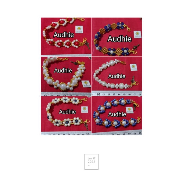 AUDHIE Gelang Manik: 2 in 1 Strap Masker & Gelang Fashion