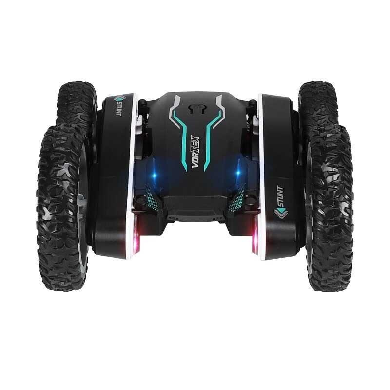 Mainan Mobil Remote Control Stunt Car LED 360 Degree Flip 4WD Recharge