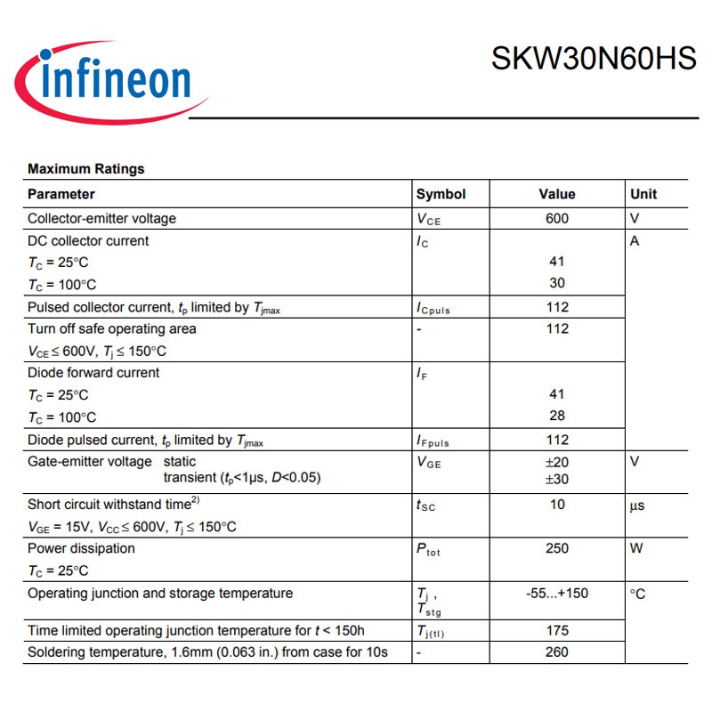 TRANSISTOR MOSFET K30N60HS TR K30N60 TRANSISTOR SKW30N60HS SKW 30N60HS 30N60 UNTUK MESIN LAS