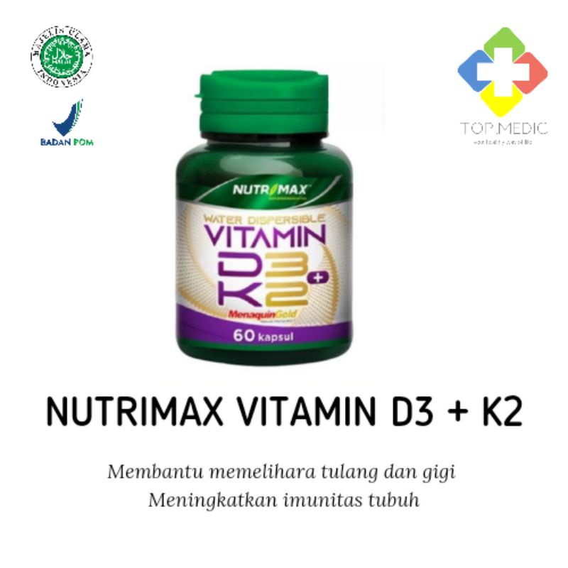 Nutrimax Vitamin D3 + K2 ( isi 60 Kapsul )