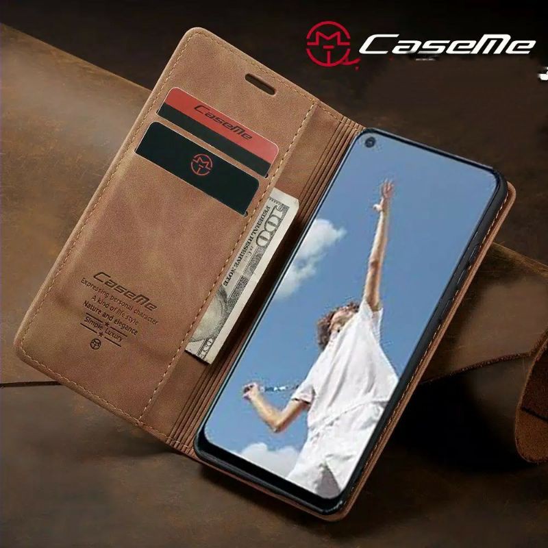 OPPO A53 / A92 / A52 Flip Case Caseme Dompet hp kulit lipat restro