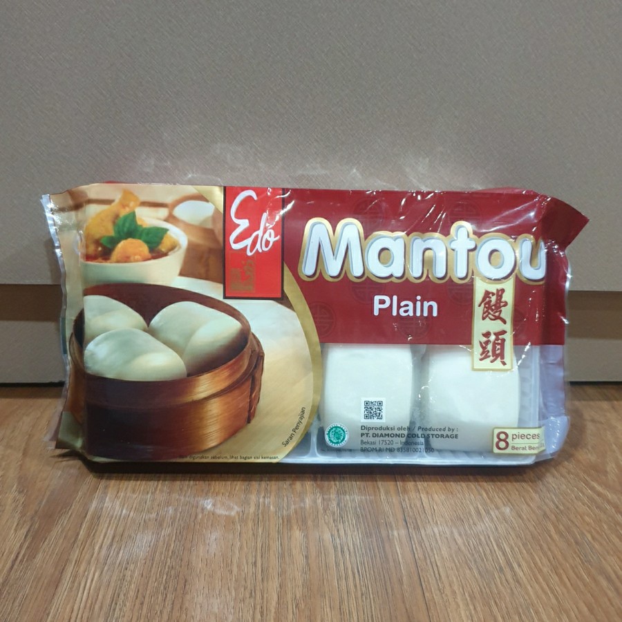 

Edo Mantou Plain Roti Sepan Untuk DimsumFrozenSnack Isi 8 Pcs 320 Gr