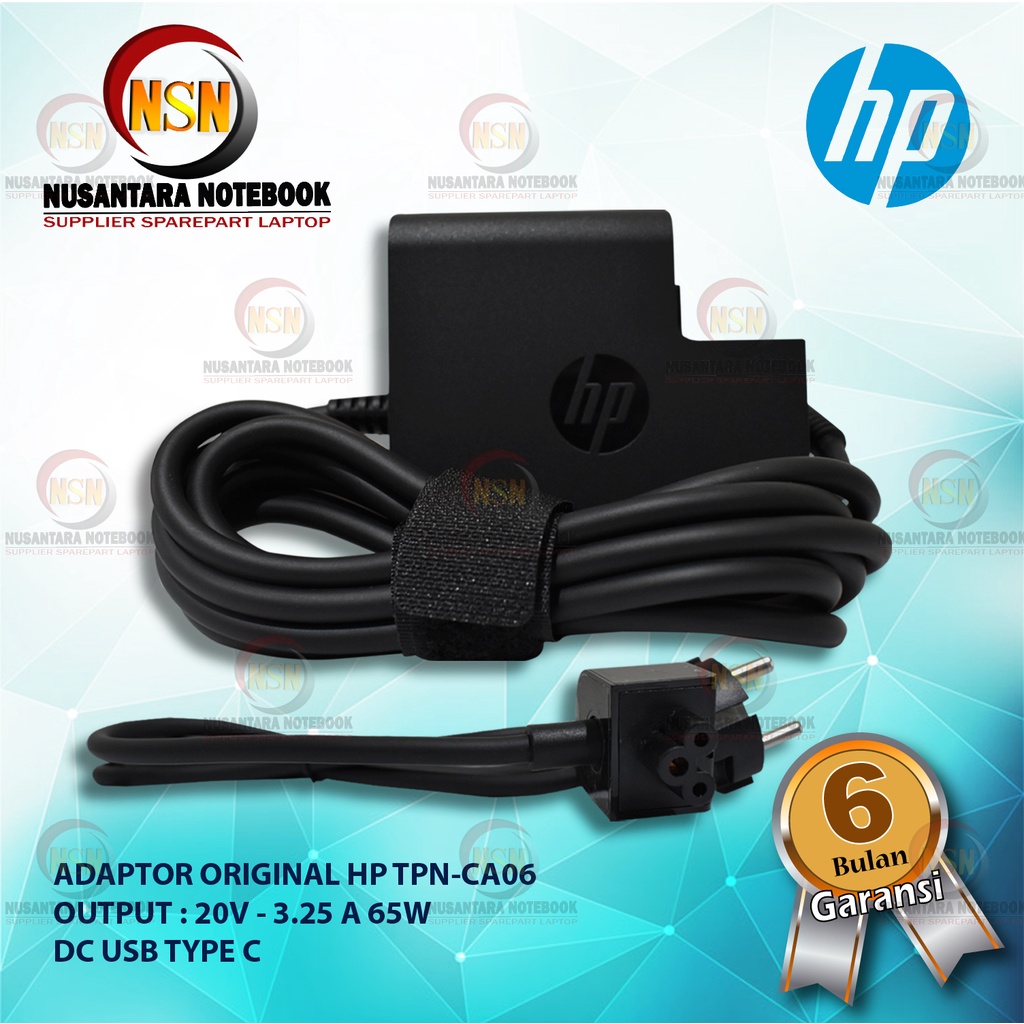 Adaptor Original HP 20V 3.25A 65W USB Type C