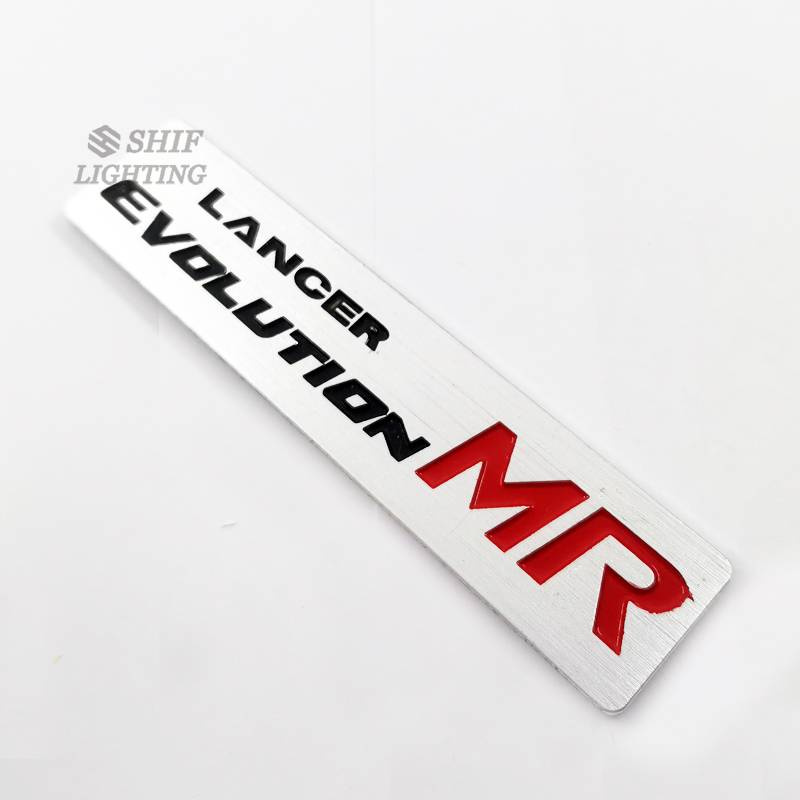 1pc Stiker Emblem Logo Lancer Evolusi Mr Bahan Metal Untuk Mobil Mitsubishi