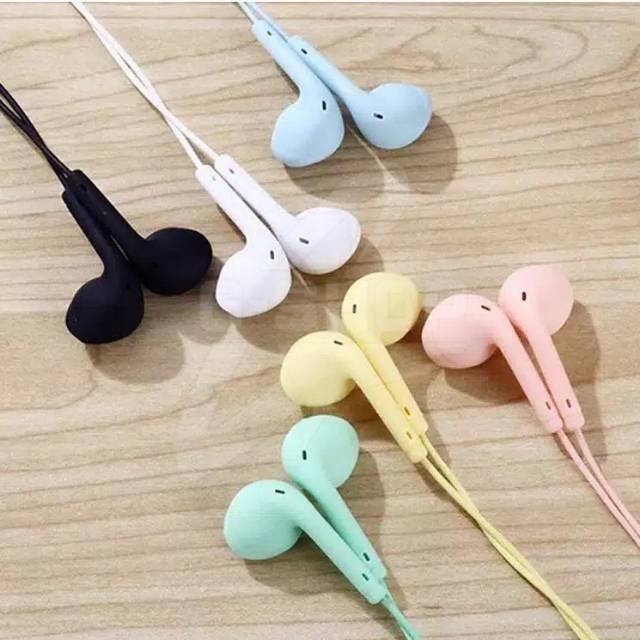 Handsfree U19 Macaron Extra Bass Headset Hedset Macron U19 Hifi Stereo Extra Bass Hetset Warna Warni Matte Colorfull  Earphone Macaroon Matte Colow HifiJack 3.5mm With Mic HT7