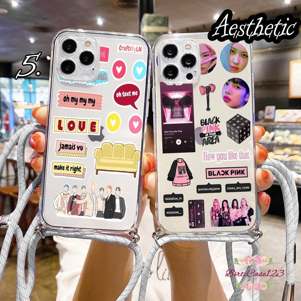 Softcase Slingcase Lanyard Bening AESTHETIC Samsung J2 J4 J4+ J6 J6+ J7 A72018 Core Pro Prime BC4404