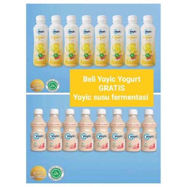 Yoyic Yogurt  FREE Yoyic susu fermentasi (8+8)