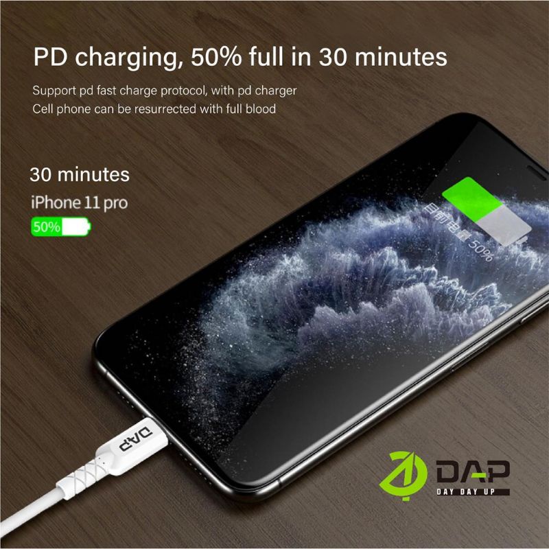 DAP KABEL USB C TO LIGHTNING KABEL DATA FAST CHARGING 3A ORIGINAL DAP