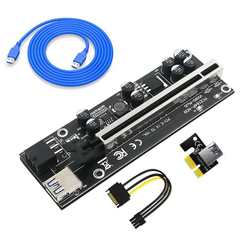 Kabel Ekstensi Kartu Grafis btsg GPU PCI E 1X Ke 16xAdapter 6Pin Untuk Penambang BTC