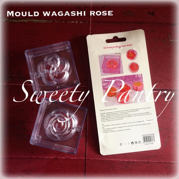 mold mooncake / cetakan kue kering / mould wagashi rose