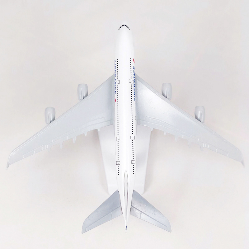 Air France A380 Model Pesawat Terbang Airbus 380 Bahan Alloy Diecast 20CM Dengan Display Stand