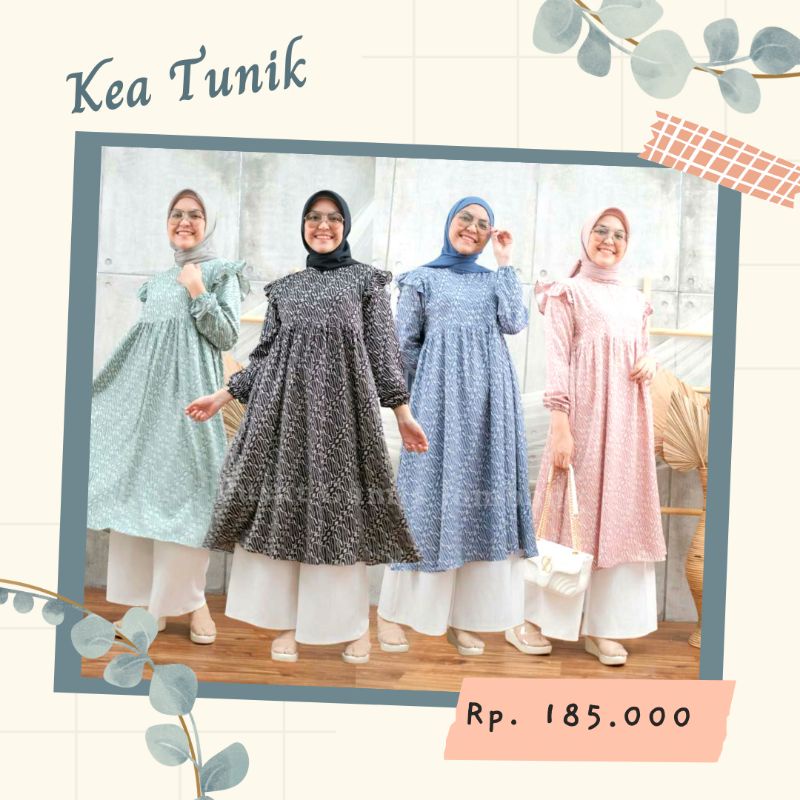 LONG TUNIK TUNIC PANJANG KEA TUNIK BY GREENISM BATIK ETNIK REMAJA KEKINIAN TERBARU 2021 2022 PREMIUM