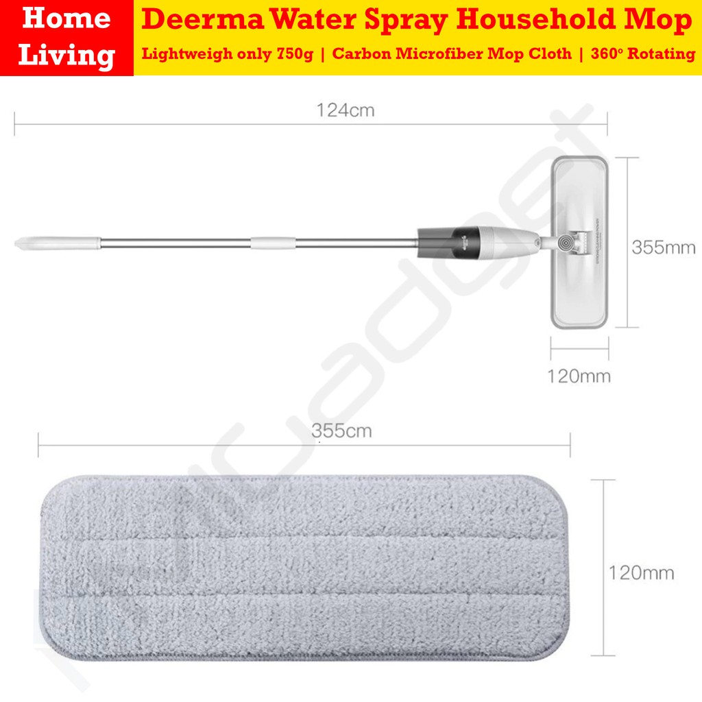 Deerma Mop Water Spray Mop / Alat Pel Kain Semprot 350ml -TB500 TB 500 - TB800 TB 800