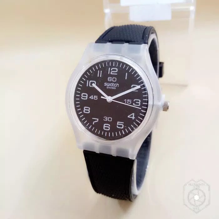 JAM TANGAN ANAK TERBARU SWATCH RUBBER HITAM