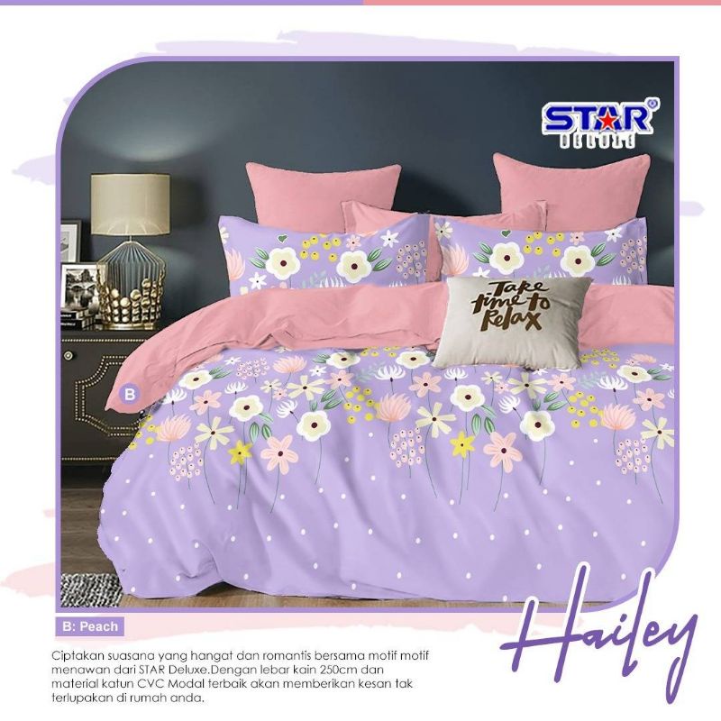 SPREI KATUN LOKAL MOTIF HOLIDAY UNGU