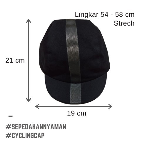 Cycling Cap Gaya Berkendara Gowes Topi Bersepeda Pria Wanita - Unisex