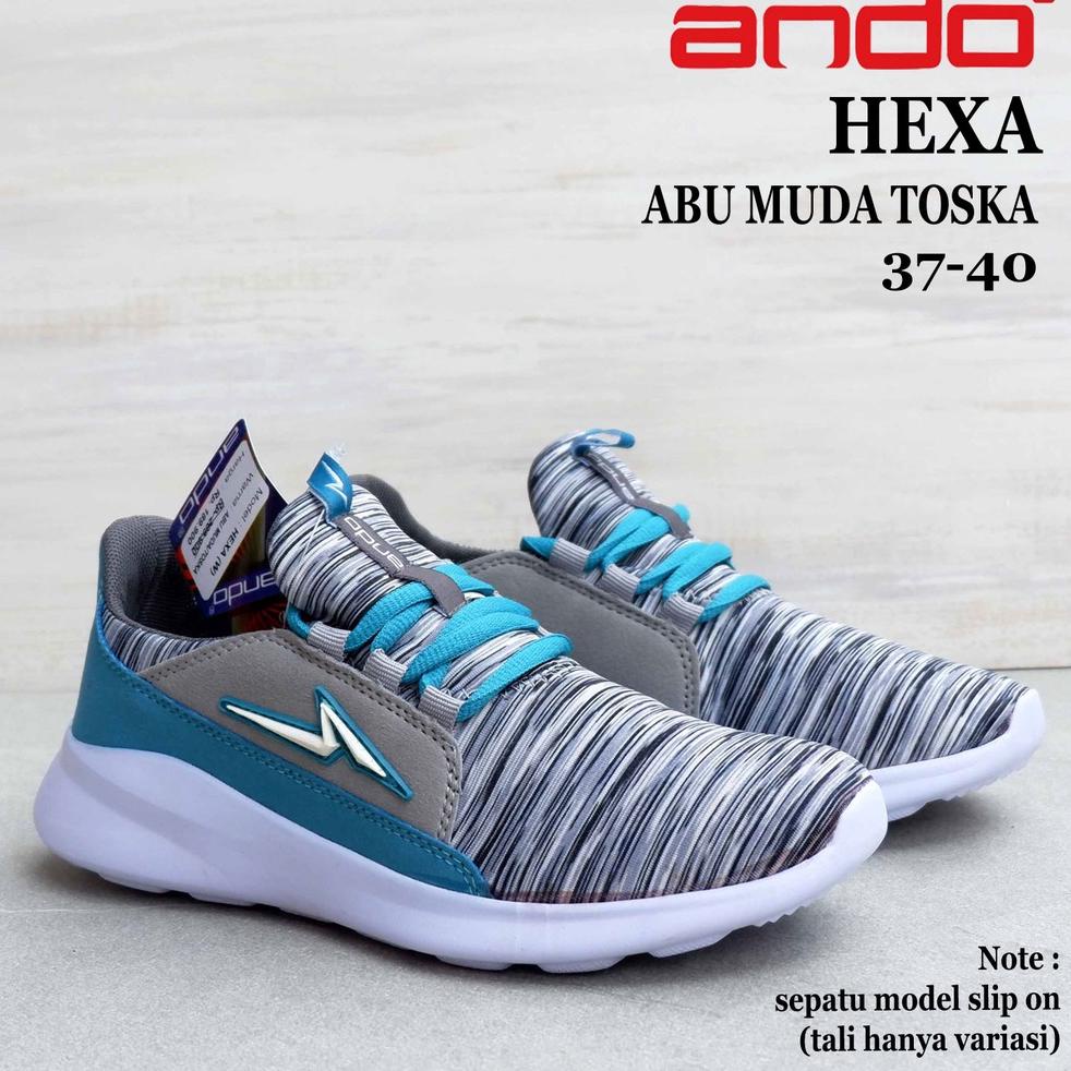 Sepatu ANDO Wanita - KYRA & HEXA - size 37-40 - sepatu senam wanita - sepatu olahraga - sepatu sneak