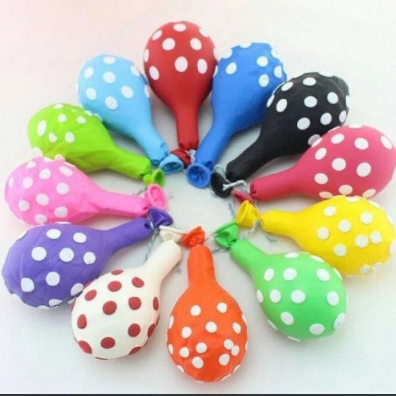 100 PCS /Balon latex polkadot 100 pcs/balon latex ulang tahun totol ukrn12 in ( BLUE MANGO)