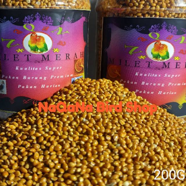 milet merah red millet bijian pilihan pakan perkutut