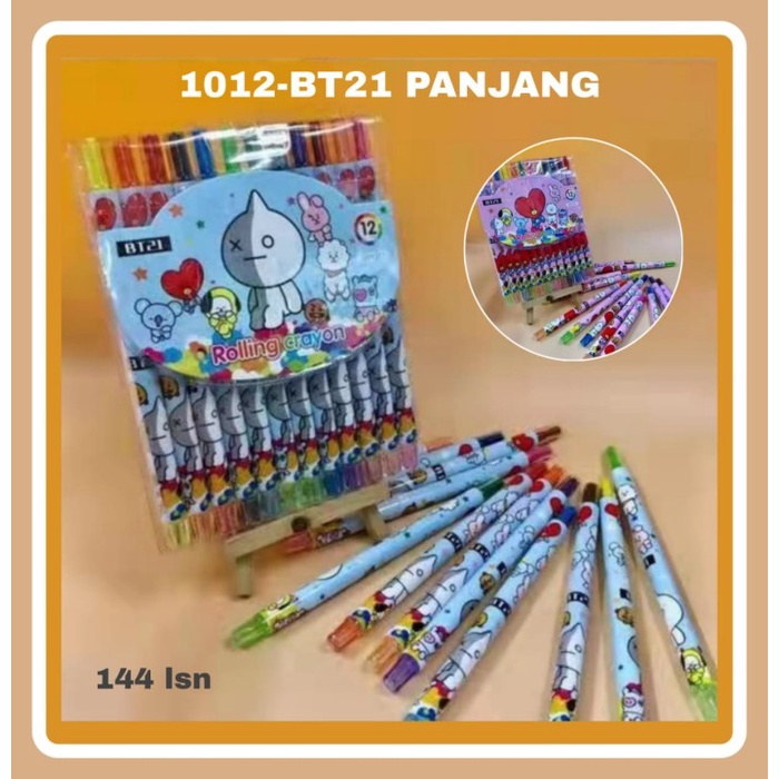 

Kusus Hari Ini Sos Crayon Putar Fancy 12 Warna Panjang 1012 Bt21 / Twist Crayon Diskon