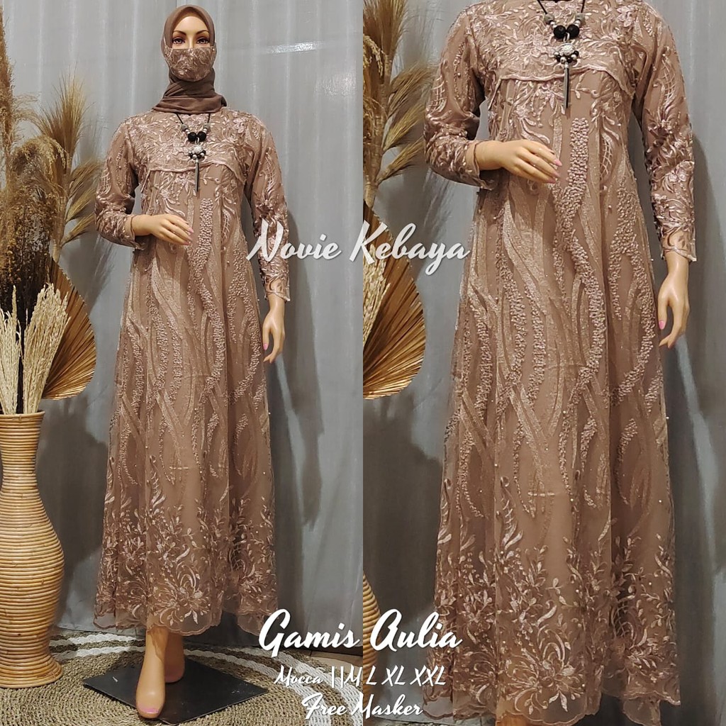 TERBARU LONG GAMIS TULLE BORDIR / GAMIS BUSUI