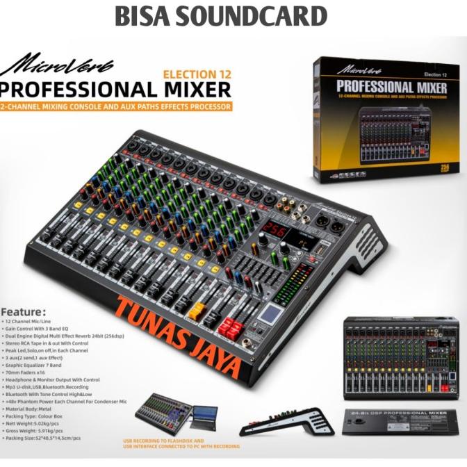 MIXER MICROVERB ELECTION12 MIXER 12CHANNEL MICROVERB ELECTION 12