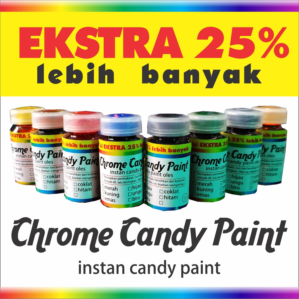 Pewarna Logam Chrome Candy Paint Instan