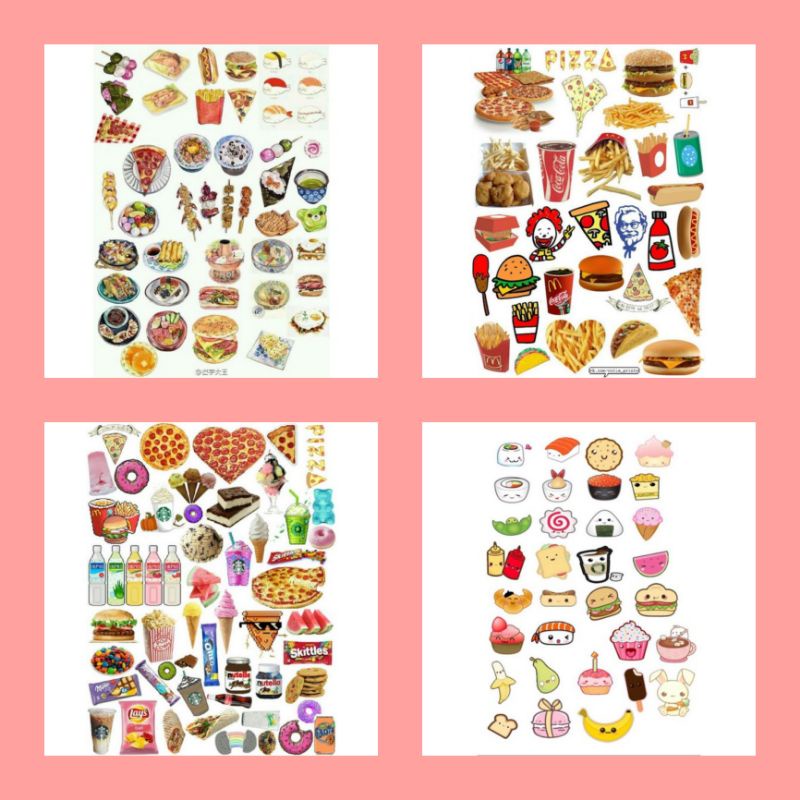 

sticker makanan / sticker aesthetic / stiker makanan
