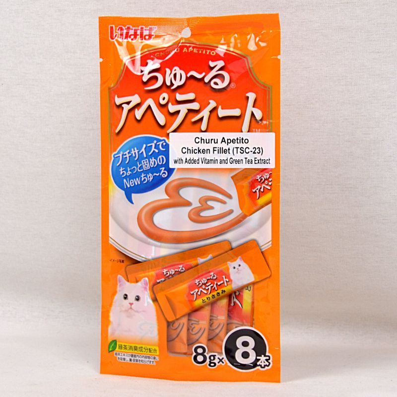 

CIAO TSC23 Snack Kucing Liquid Churu Apetito Chicken 8pcs