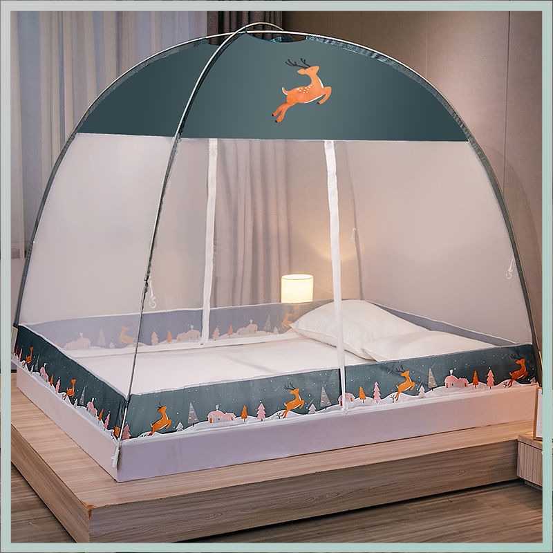 AOWEALM Jaring Anti Nyamuk Kelambu Kasur Mosquito Net Ukuran 180x200 cm - A76 klambu Tenda Kamar Tid