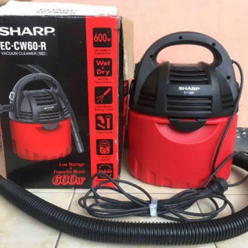 SHARP EC CW60 WET AND DRY VACUUM CLEANER ALAT MESIN VAKUM PENGHISAP PENYEDOT DEBU GARANSI KUAT AWET