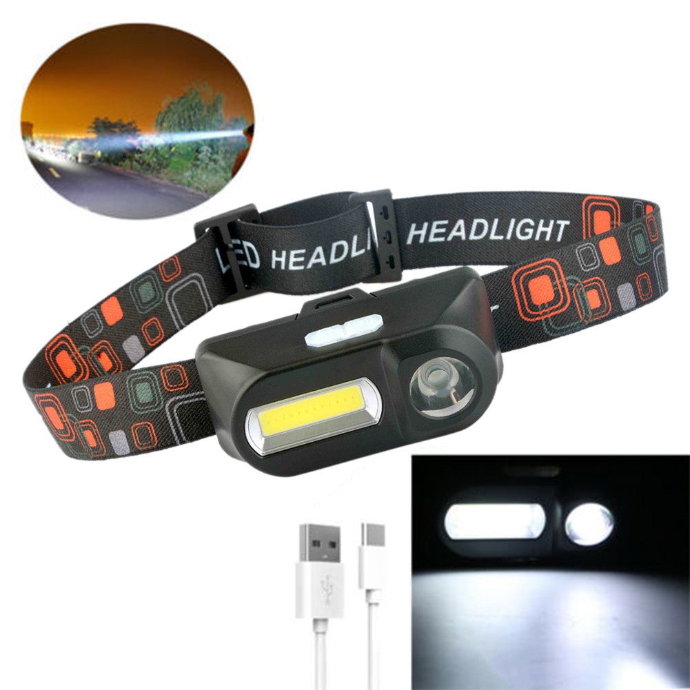 Lampu Senter Kepala Led Usb Rechargeable Untuk Outdoor / Camping