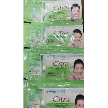 Citra facial foam sachet @9gr 1 renceng isi 12 pcs