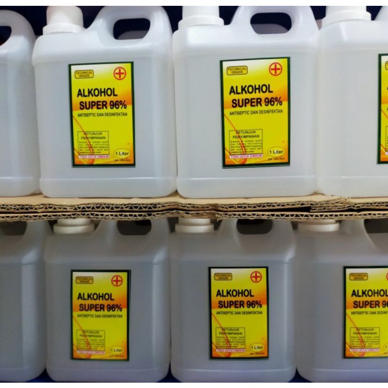 Alkohol 96% Murni Kemasan 1 Liter Antiseptik - Alkohol Super