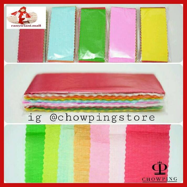 

E343Te6- Kertas Krep Potong Warna Warni / Kertas Dekorasi Pesta / Kertas Tissue Yuiu9O-