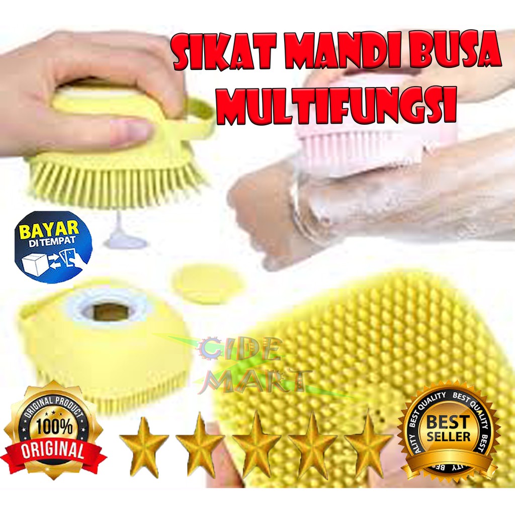 [COD] SIKAT MANDI SILIKON / SIKAT MANDI BUSA SERBAGUNA / SHOWER BRUSH DISPENSER PORTABLE