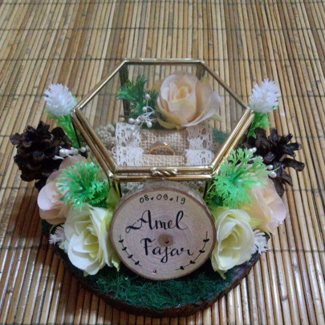 Tempat Cincin Rustic Model O Untuk Seserahan Pernikahan, Lamaran Atau Tunangan