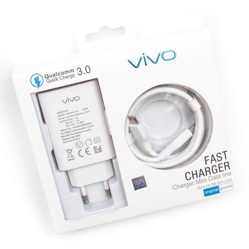 CHARGER VIVO V17 PRO TYPE C ORIGINAL 9V 2A DUAL ENGINE FAST CHARGING ORIGINAL