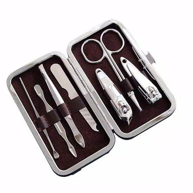 Manicure Pedicure Set  - 7 in 1 Alat Perlengkapan Meni Pedi Dompet Gunting Kuku Set