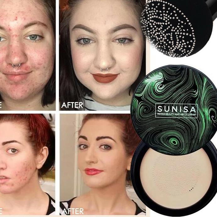 ➧ [ORI] SUNISA MUSHROOM HEAD AIR CUSHION CC/BB Cream ORIGINAL 100% + Kuas Kabuki ☁
